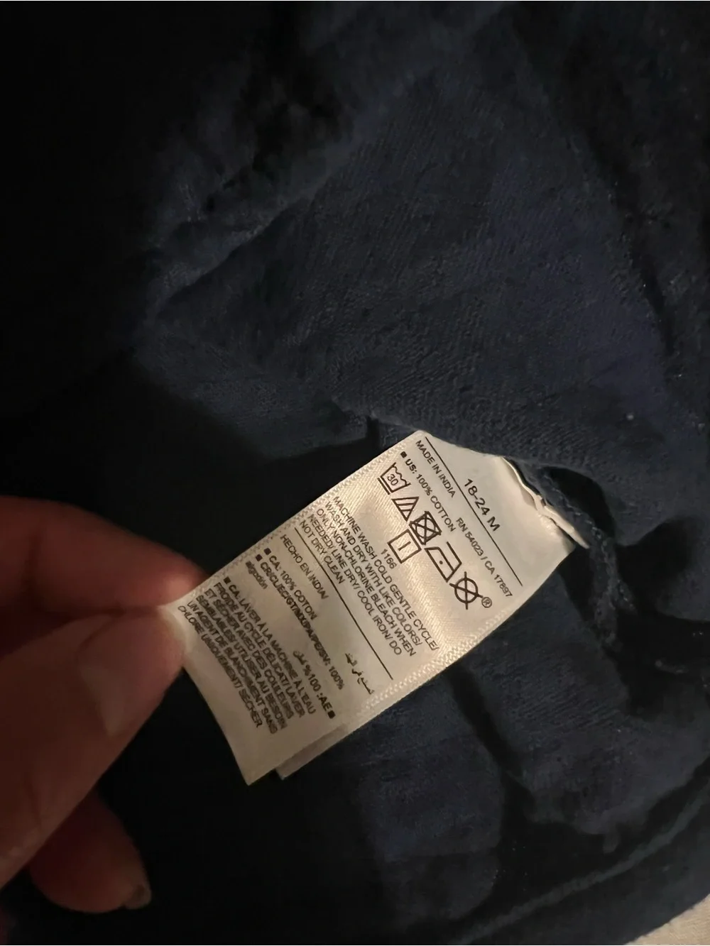 Old Navy Navy Blue Baby/Toddler Crinkle Cotton Short Set Size 18-24 Months